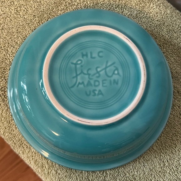 Homer Laughlin Turquoise Fiesta Ware Cereal Bowl Replacement Piece 7" EUC - Picture 2 of 3